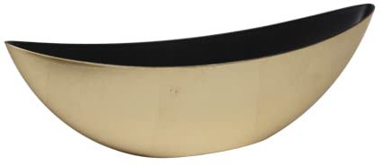Dekoschale Kunststoff/gold-schwarz lackiert / 39x12x13cm