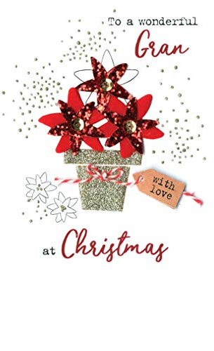 Irresistible Gran Christmas Greeting Card Embellished Cards XIR004
