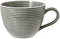 SELTMANN WEIDEN Kaffeetasse - 0,26 L - Durchmesser 12 cm - Beat - Form: Rund mit Rillenrelief - moderner Stil - Perlgrau - Color Glaze