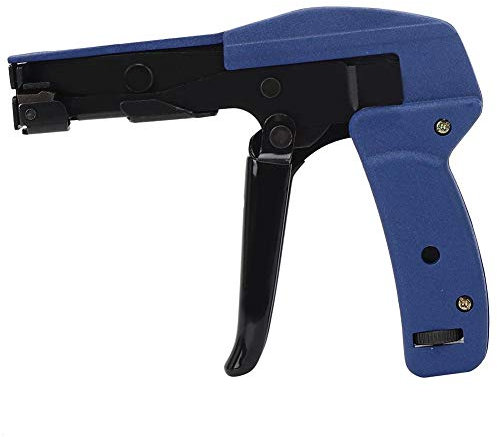 Vikye Cable Tie Gun, Blue Chrome Vanadium Alloy Steel Nylon Tie Fastening Tensioning Tool, Nylon Tie Cutting Tool