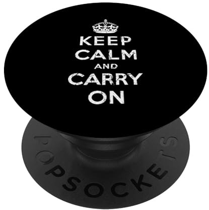 Keep Calm and Carry On Vintage poster print retro PopSockets Klebender PopGrip