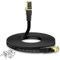 KASIMO Cat 8 Flat Ethernet Cable 30M Internet LAN Cable with Cable Clips 40Gbps 2000MHz High Speed Network Patch White SSTP Ethernet Cord with RJ45 Connector for Router Modem Switch Gaming
