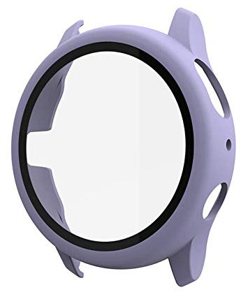 Leishouer Kompatibel mit Galaxy Watch Active 2 Hülle 44 mm mit integriertem Displayschutz aus gehärtetem Glas, ultradünne, matte harte PC-Schutzhülle, Ersatz für Active 2 Watch Case 44 mm