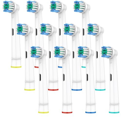 HSYTEK 12er Aufsteckbürsten Kompatibel mit OralB Zahnbürste Elektrische, Aufsätze für OralB Vitality Pro, Genius X, Pro 1 750, Pro 3, Precision Zahnbürstenaufsatz Ersatzbürsten