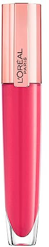 L'Oréal Paris Glänzender Lipgloss für maximales Volumen, Pflegende Wirkung, Mit Hyaluronsäure und Kollagen-AS-Fragmenten, Glow Paradise Brilliant Signature Plump-in-Gloss, Nr. 408 I Accentuate