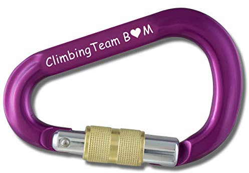 3Dglas Karabiner HMS mit Gravur | Stubai Pro | Violett Lila