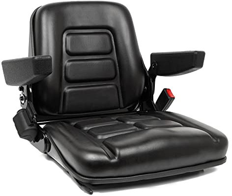 Siège pliable universel pour chariot élévateur, micro interrupteur, accoudoir et ceinture de sécurité, pour tracteur, pelleteuse, pelleteuse, dozer, chariot télescopique ZTR