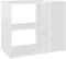 vidaXL Beistelltisch Beistellschrank Sideboard Kommode Beistellregal Schrank Mehrzweckschrank Standregal Hochglanz-Weiß 60x30x50cm Holzwerkstoff