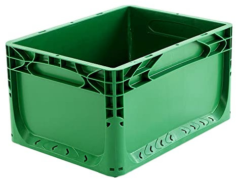 Karton EU Eurobox 40x30x22 cm grün geschlossen lebensmittelecht Eurobehälter Transportbox Lagerbox Behälter Lagerkiste Stapelbox