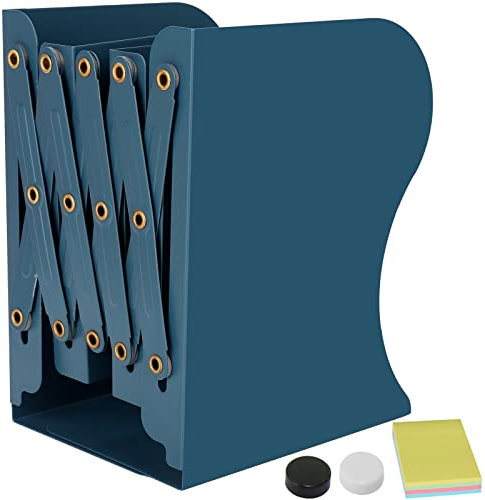 DARUITE Serre Livre en Métal Cale Livre Serre Livre Original Serre-Livres Presse Livre Serre Livres Cale Livres Etagere Bloc Livre pour Le Bureau de l'école Fournitures Scolaires(Bleu)