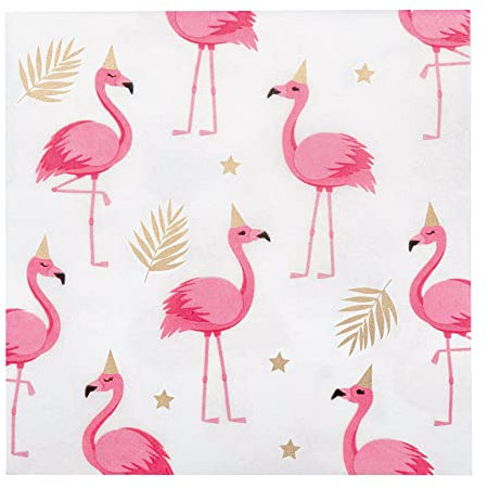 Boland 52498 - Party Napkins Flamingo 20 Pieces 33 x 33 cm Mouth Cloth Table Decoration 100% Paper Birthday Theme Party