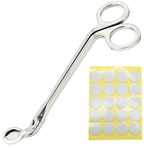 SZXMDKH Taglierina per stoppini per candele, in acciaio inox, tagliastoppini per lampada ad olio, accessori per candele, taglierino, forbici – 17,8 cm