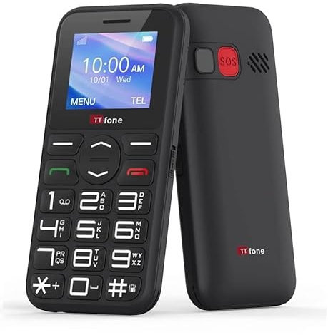 TTfone TT190 Big Button Basic Senior Emergency Mobile Phone - Simple Cheapest Phone - Pay As You Go (Giff Gaff with £10 Credit)