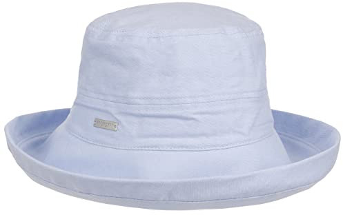 Seeberger Chambry Sonnenhut Damenhut Baumwollhut Stoffhut (One Size - blau-meliert)