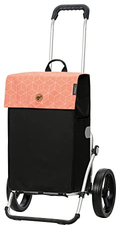 ANDERSEN Einkaufstrolley - Royal Shopper Vide apricot 47 L Einkaufsroller,nachhaltig,Tasche abnehmbar, Aluminium, klappbar, leise Räder