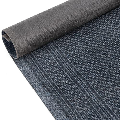 ANRO Schmutzfangmatte Flur Läufer Schmutzfangläufer Fußmatte Teppichläufer Flurteppich Türmatte Meterware Grau 120x80cm