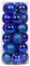 3CM Weihnachtsdeko Weihnachtskugeln,24 Stücke Kunststoff Weihnachtsbaum Kugeln Christbaumkugeln Weihnachtsbaum Deko Anhänger Baumschmuck Ornamente Christbaumschmuck für Weihnachtsdekoration,Dunkelblau