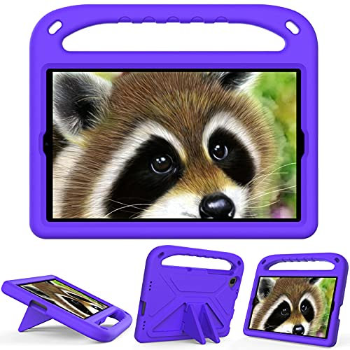 For Samsung Galaxy Tab A 10.1 2019 T510 T515 Tablet Case for Lightweight Shockproof Cover with Handle Stand Tablet Purple