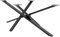 CLP Pieds en Métal Jimmy I Pieds Forme Mikado Araignée Style Industriel I Pieds De Table pour DIY, Couleur:Noir, Taille:160x80x72 cm