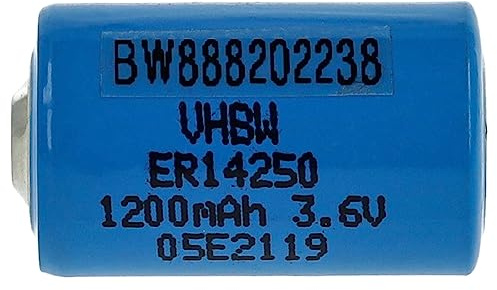 vhbw ER14250 Rundzellenbatterie Ersatz für TL-5151, TL-5151S, TL5151S, UHE-ER14250 - Spezialbatterie (1200mAh, 3,6V, Li-SOCl2)