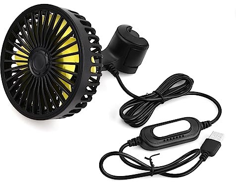 Ventilateur pour Voiture 5V 1A Ventilateur Voiture USB Portable Ventilateur Voiture Allume Cigare Ventilateur de Voiture Ventilateur Camping Car (Modell 3)