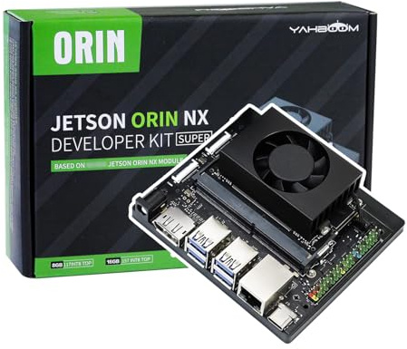 Yahboom Jetson Orin NX 16GB SUPER Basic Kit,157 Tops,256GB SSD | WIFI Wireless,Acrylic Case，Ubuntu 22.04 System AI Heat Dissipation Suitable for Electronic Projects