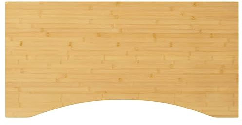 Homgoday Schreibtischplatte Bürotischplatte Stabile Tischplatte für Schreibtisch Esstisch Arbeitstisch Officetisch 100x50x4 cm Bambus