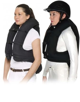 LMLTOP Chaleco Inflable Ecuestre Chaleco AirBag Chaqueta Reflectante Protectora for Motocicleta No Equipado Con Cilindro De CO2/reutilizable. (Color : Black, Size : 3XS)