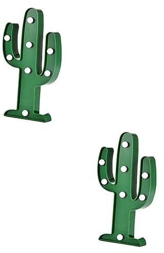 Housoutil 2 Pezzi 8 8 Led Cactus Light Lampada Telecomando Per Decorazioni Natalizie Per La Casa Cactus Neon Lights Per Matrimonio