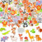 JULBEAR Sticker Tiere, 300 Stück Schaumstoff Aufkleber Tiere Sticker Waldtiere Süße Stickers for Kids Niedliche Tier Aufkleber für Auto Laptop Fahrrad Partygeschenke Dekoration Zuhause