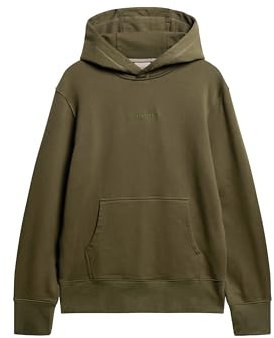 Superdry Sweat à capuche pour homme avec coupe ample et micro logo, Kaki militaire, XXL