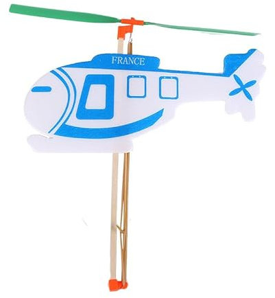 Ieron Rubber Band Helicopter 3pcs Elastic Band Aircrafts for DIY Making Educational Toys STEM Projects Gifts - Random Colors & Styles
