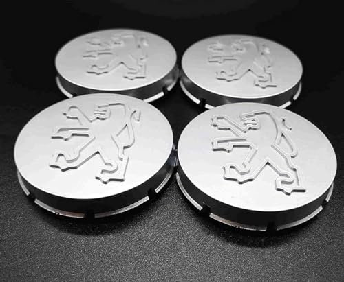 4 Pièces Voiture Cache Moyeux pour Peugeot 205 GTI 65mm,Capuchons Centre Roue Moyeu Enjoliveur Jantes Enjoliveurs Résistant Corrosion Accessoires