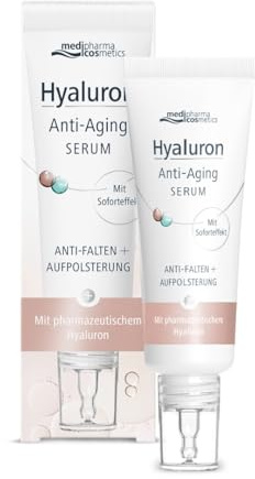 Hyaluron Anti-Aging Serum I Reduziert Falten mit Soforteffekt I Feuchtigkeitsspendend I Schenkt ein glatteres & jugendliches Hautbild I Mit praktischer Dosierspitze I Für ein erfrischtes Hautgefühl