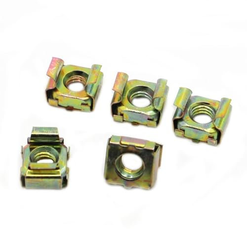 Dadi flottanti in acciaio zincato a colori M4 M5 M6 M8 M10 M12 Cassette Custodia elastica Gabbia for carte Dado quadrato a scatto(M8 10pcs)