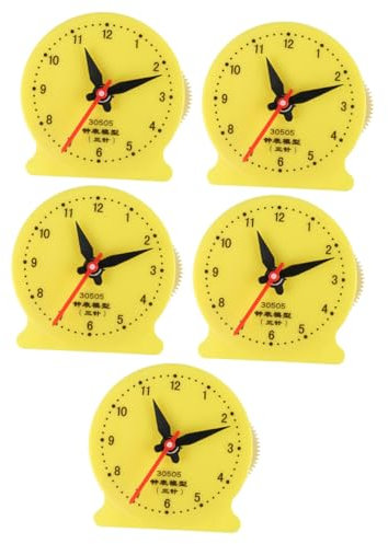 WHAMVOX 5stücke Lernen Sie Die Zeituhr Zu Lesen Uhr-Modelle Lehrmittel Für Junge Mädchen Pädagogisches Spielzeug Aus Robustem Desktop-Uhr Für Frühes Lernen