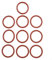 Coffee Machine Brew Group Head Seal Gasket, Silicone Seal for RING for Coffee Machines, Compatible with EAM/ESAM/ECAM/Prima Dona/Perfecta/ETAM Models(10pcs)