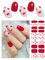Wahrshei Nagelfolien | Cherries Style UV Gel Nagelfolie | Nagelfolie Selbstklebend | Gel Nail Stickers, Gellack Wraps für Nagel