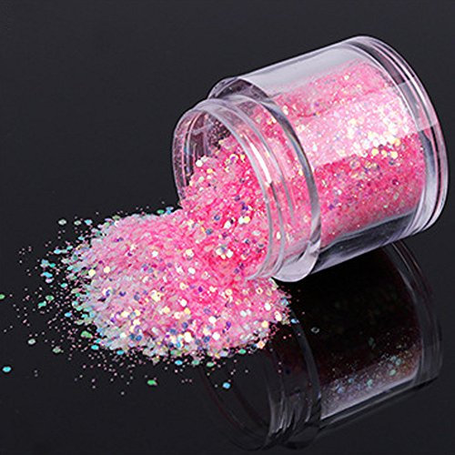 Nail Powder, Chrome Nail Powder,Transparent Clear Ice Glazed Donut Nail Powder Moonlight Effect Glitter Chrome Pigment Powder for Nails