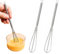 Whisks Stainless Steel Mini Wire Whisks Set of 2 Portable Stainless Steel Kitchen Tiny Whisk Egg Beater with Thick Wire for Cooking Blending Whiping Beating Stirring