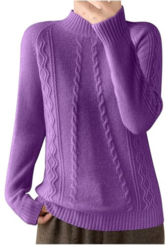 HAOLEI Maglione da Donna in 100% Lana Merino Collo Alto Demi Lavorato a Maglia Senza Cuciture Dolcevita delle Donne Maglione di Lana di Cashmere Maglia Maglione Femminile Abbigliamento Donna Offerte