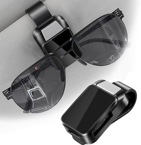 YOURKAY Supporto per occhiali auto, porta occhiali da sole, supporto per occhiali da sole, universale, accessori auto interni, clip per occhiali da sole per visiera auto