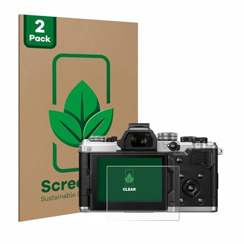 ScreenLeaf 2 Stück Schutzfolie für OM System OM-3 [nachhaltiger Displayschutz, Folie, transparent, kratzfest]