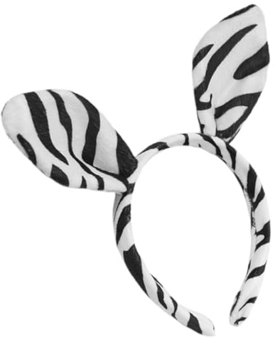 Zebra Ohren Kostümaccessoires Plüsch Stirnband für Damen und Teens