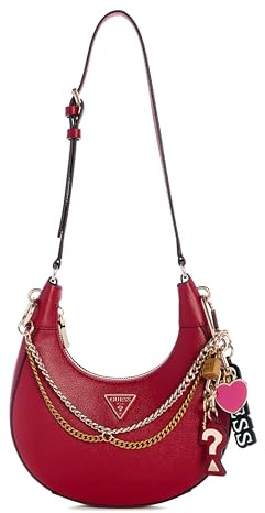 GUESS Davina Shoulder Bag, Red, One Size, Davina Shoulder Bag