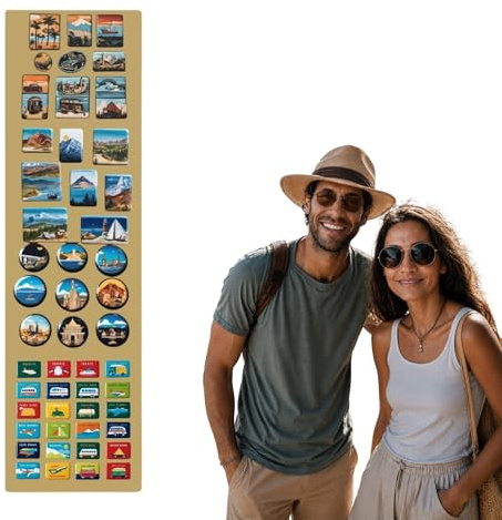 Anwicar Magnettafel Klein & Groß Gold 70x20 cm | Magnetisches Stahlboard für Magnete, Fotos und Notizen, Beschreibbar, Montageset inklusive
