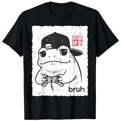 Gamer Frog Cap Bruh Lustiges Meme-Gaming für Herren, Jungen, Kinder, Jugendliche T-Shirt