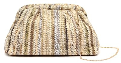 MISAKO Sandi bolso de fiesta efecto rafia Mujer - Sandi Multicolor 18x8x30cm