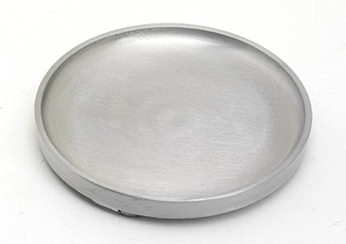 Kerzenteller, Dekoteller Alu Silber matt satiniert Ø 12 cm ideal für Kerzen, Taufkerzen, Hochzeitskerzen