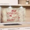 GRAZDesign Spritzschutz Küche braun - Spruch Mal schmeckt es, mal Nicht - Glasrückwand Rückwand Küchenrückwand aus ESG Glas 60x60cm